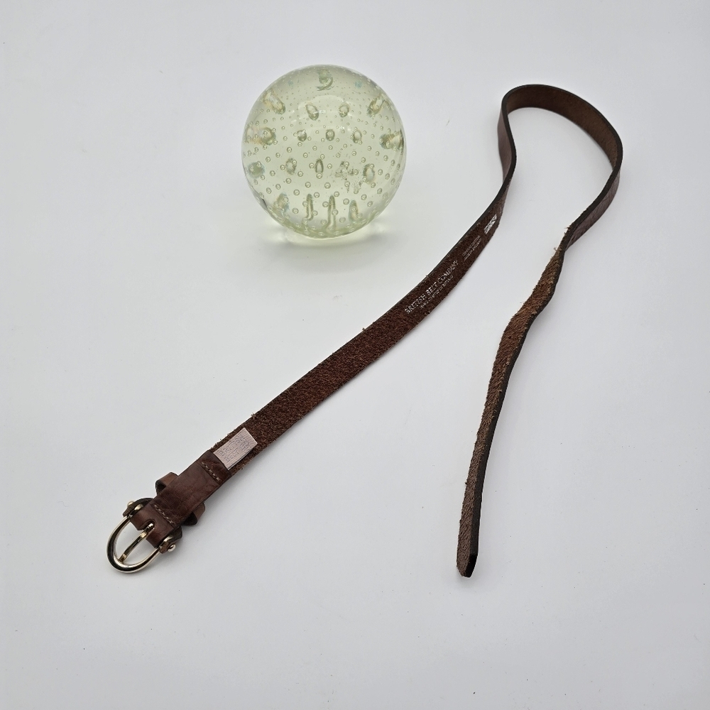 British Belt Company Leather Brass 27 28 29 30 32 Womens Brown - Picture 5 of 9
